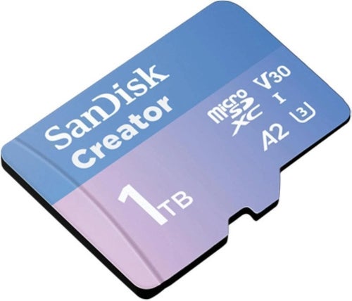 Ny SanDisk Creator 1TB microSDXC + SD adapter– minneskort MicroSd C10, V30, U3