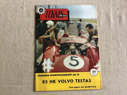 TEKNIK FÖR ALLA NR 20 1958 SAAB 93 B,85 HK VOLVO TESTAS,PV,KONSTGJORT HJÄRTA,MB