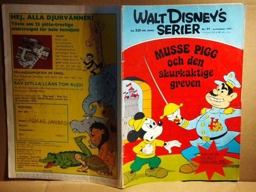 Walt Disneys serier 1973 nr 11 Musse Pigg och den skurkaktige greven