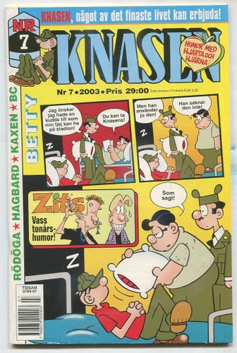 Knasen 2003 nr 7 Hagbard, Rödöga, Kaxen, Zits, BC, Betty