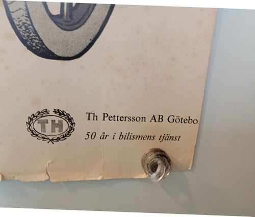Vintage Ford-affisch – Th. Pettersson AB Göteborg