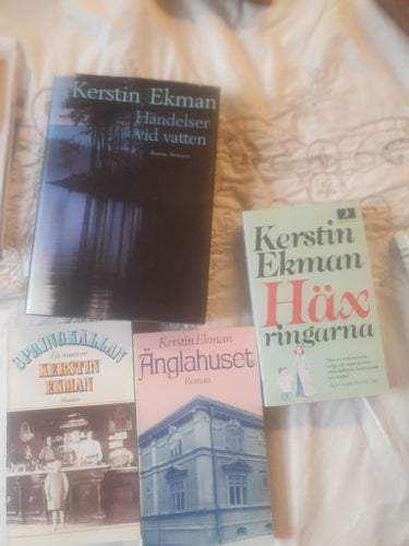 Kerstin Ekman Bokpaket: Händelser vid vatten, Änglahuset, Springkällan,