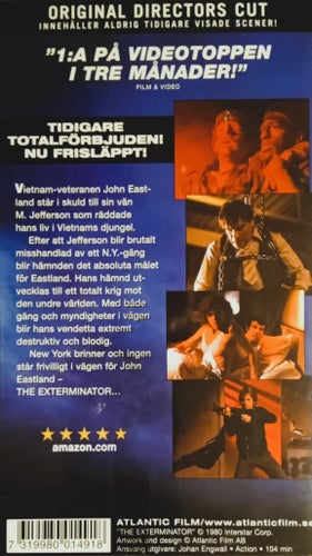 THE EXTERMINATOR....THE MAN THEY PUSHED TO FAR!...VHS FILM!!