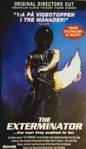 THE EXTERMINATOR....THE MAN THEY PUSHED TO FAR!...VHS FILM!!