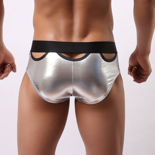 Boxer Kalsonger String Briefs SILVER METALLIC GLANS - Överraska älsklingen S M L