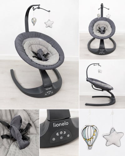 Lionelo elektrisk babygunga/babysitter med musik & timer – Nyskick