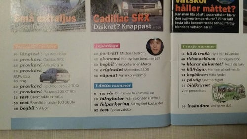 Vi bilägare 1 2005: Cadillac SRX, BMW 525i Touring, Peugeot 206 XT HDI