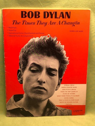 Bob Dylan : The Times They Are A Changin (10 songs with words & music, chard sy