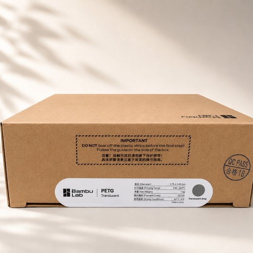 Bambu Lab PETG Translucent Gray Filament Refill