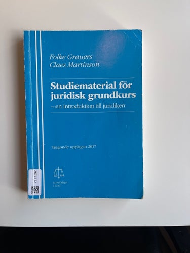 Studiematerial för juridisk grundkurs - Folke Grauers, Claes Martinson, 2017