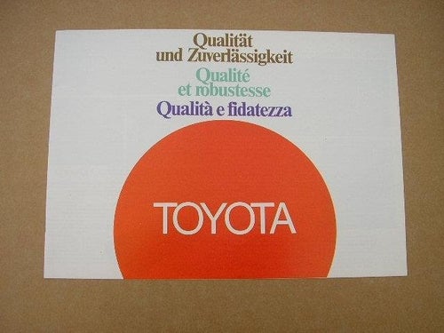 Försäljningsbroschyr TOYOTA Qualität...............