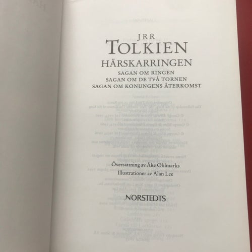 SAGAN OM RINGEN Härskarringen J.R.R Tolkien ill: Alan Lee 2002