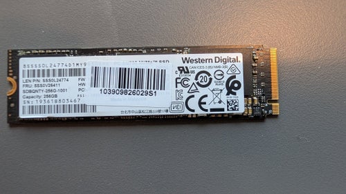 256GB Western Digital PC SN730 NVMe SSD