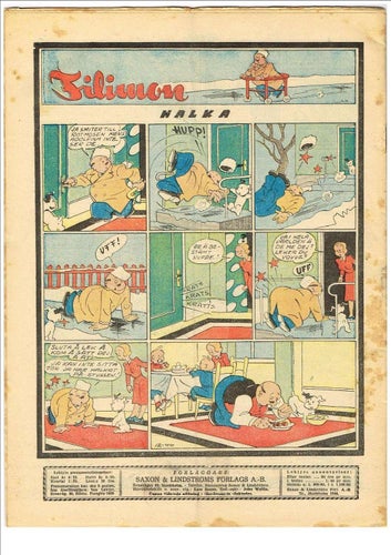 LEKTYR Nr 12 1944 (årg. 22) - omslag: Gunder Hägg - baksidan: Filimon