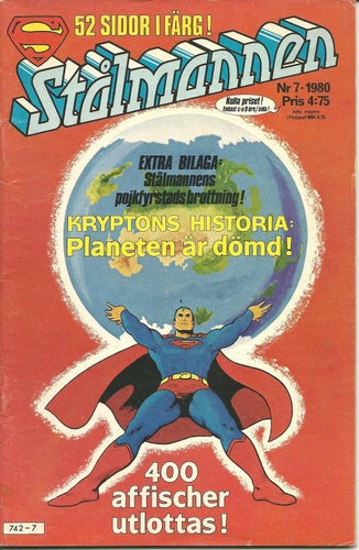 Stålmannen Nr. 7 1980 med bilaga
