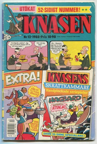 Knasen 1988 nr 12 Arken, Sam & Silo, Rödöga, BC
