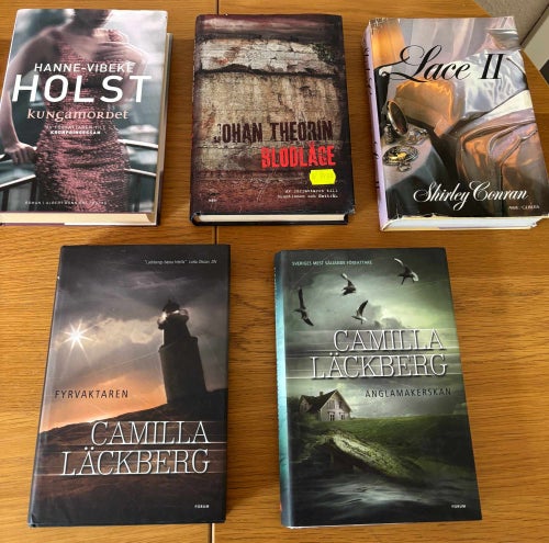 Deckare & romaner – Camilla Läckberg, Johan Theorin, Hanne-Vibeke Holst m.fl. (5