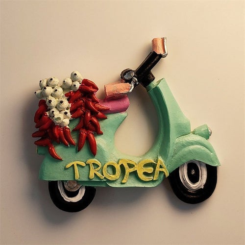Tropea Italy Scooter Kylskåpsmagnet