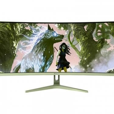 Nova 34" Curved VA 3440x1440 165 Hz Gamingskärm - Forest Green