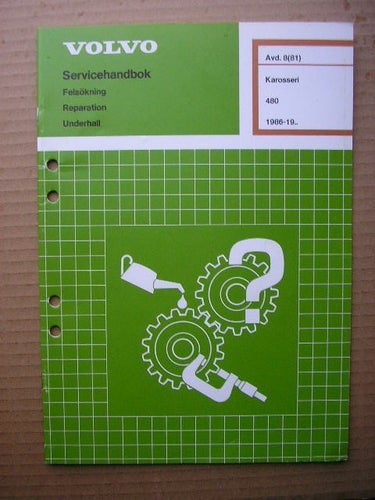 VOLVO Verkstadshandbok 480 Karosseri