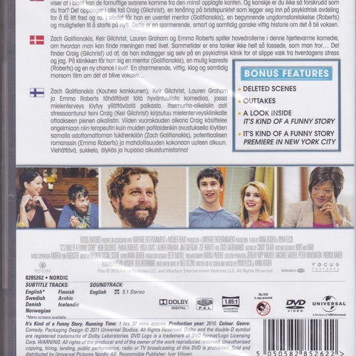 DVD / It's Kind Of A Funny Story / Emma Roberts, Zoe Kravitz / Ny & Inplastad