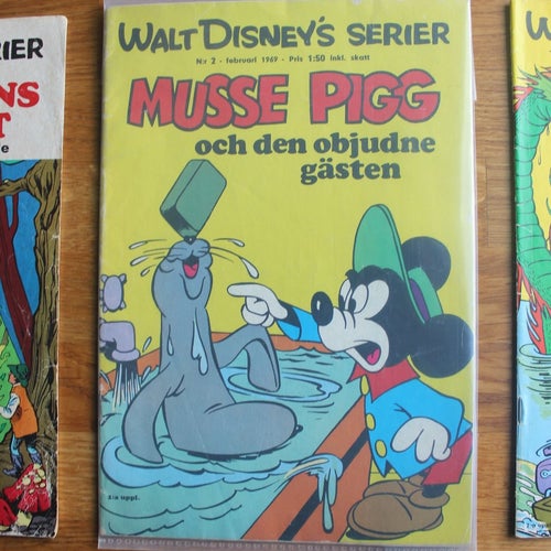 WALT DISNEYs SERIER 1969 NR 2 Musse Pigg och den objudne gästen
