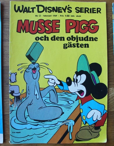 WALT DISNEYs SERIER 1969 NR 2 Musse Pigg och den objudne gästen