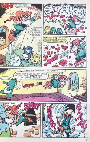 CARE BEARS 1988 nr 5 VG-FN Bra ex PYSSEL KLIPPFIGURER MÅLA LEK & LÄR