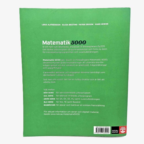 Matematik 5000 Kurs 2bc Vux Lärobok - Lena Alfredsson m.fl.