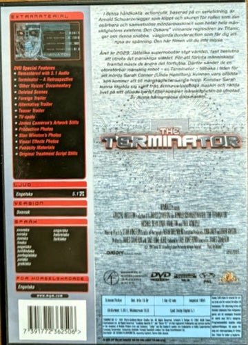 The Terminator, svensk utgåva med svensk text