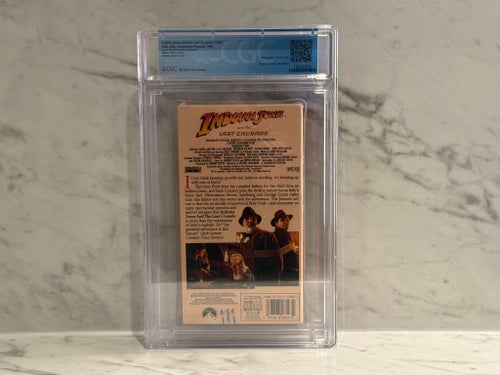 Indiana Jones and the Last Crusade VHS CGC 9.4 A+ Sealed V-Overlap Coke