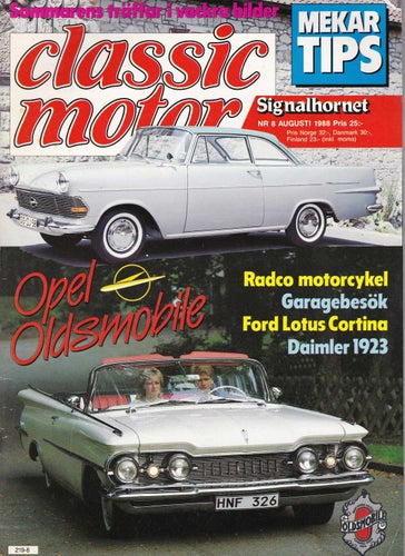 Classic 1988-8 Opel Rekord Cupe'.Ford Cortina.Munktells