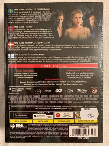 TRUE BLOOD COMPLETE FOURTH SEASON.INPLASTAD DVD. SÄSONG 4.