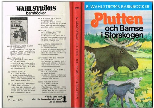 PLUTTEN OCH BAMSE I STORSKOGEN - Anita Gustavsson (1979)