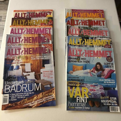 10 nummer av allt i hemmet. mellan 2002 och 2004.