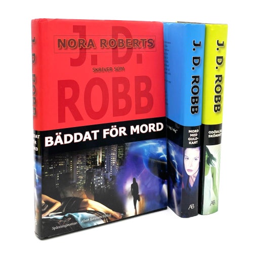 In Death del 1-3 av J.D. Robb (inbundna, Bäddat för mord)