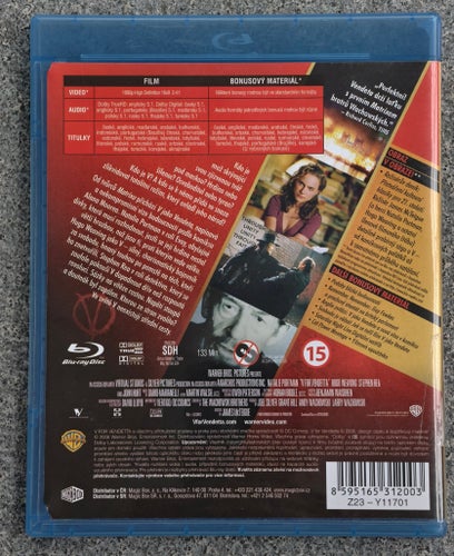 Bluray: V for Vendetta Bluray film (Czech version/multi-lang.) NATALIE PORTMAN