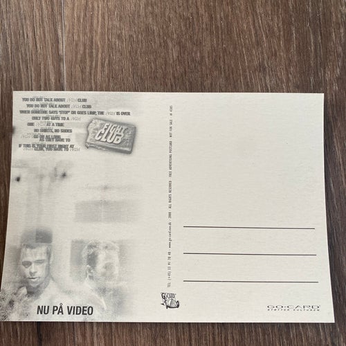 Fight Club Postkort