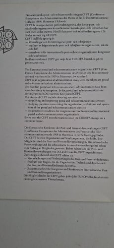 EUROPAFRIMÄRKEN 1987 F1254-1447 PRESENTSATS SAMLARMAPP EUROPA CEPT GÅVA