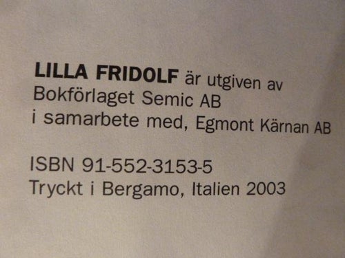 LILLA FRIDOLF, 2003, TIDNING