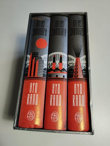 Folio Society: Atlas Shrugged, Ayn Rand, 2018, 3 Vols, Illustrated