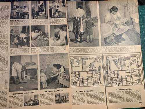 Retro-artikel ”Så mycket jobbar en hemmafru” från 1949