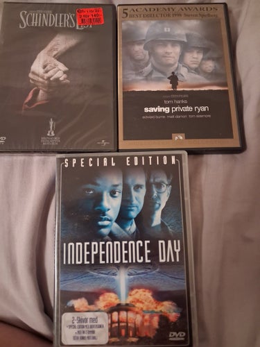 Schindler's List, Rädda menige Ryan och Independence Day (DVD)