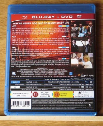 Red Bruce Willis 2-disc Bluray Nyskick!