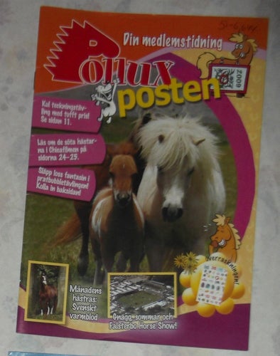Polluxposten Klubbtidning nr 6 2009 Pollux Hästbokklubb Häfte Barn Häst tidning
