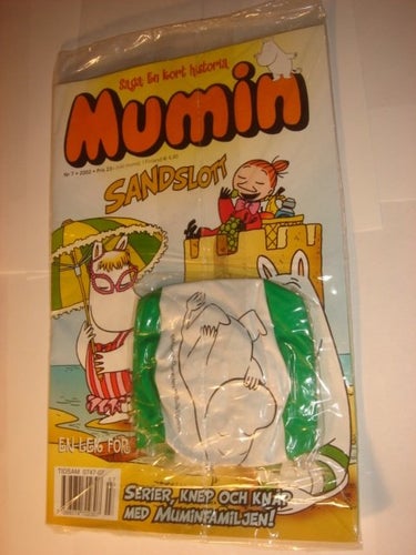 MUMIN I ORIGINAL PLAST med leksak 2002 nr 7
