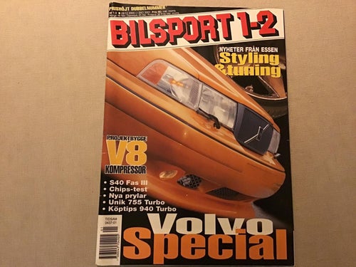 BILSPORT NR 1-2 2000 VOLVO SPECIAL,ESSEN MOTOR SHOW,OPEL ASCONA,VOLVO V90 R