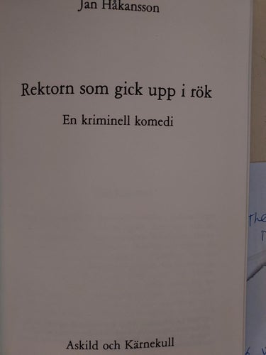 bok Rektorn som gick upp i rök 1980 !