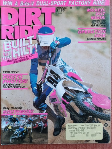Dirt Rider Magazine Augusti 1988