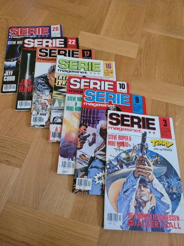 SERIE magasinet Nr 3, 9, 10, 16, 17, 22, 26, 1989, seriemagasinet